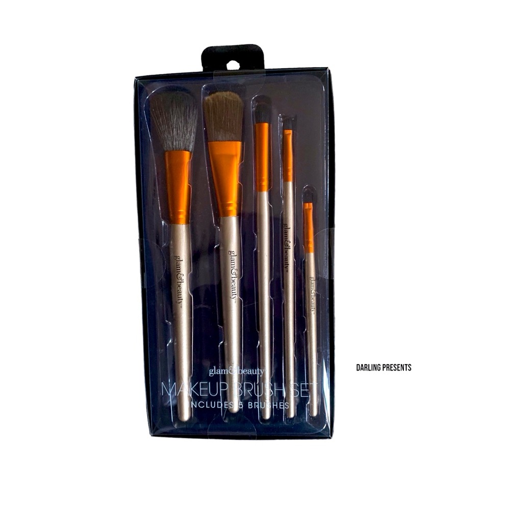 Glam & Beauty 5 Piece Makeup Brush Set